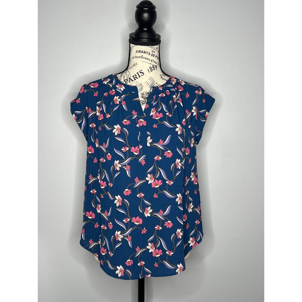41Hawthorn (S) Morey Split Neck Short Sleeve Blouse - Stitch Fix Floral Top - Picture 10 of 10
